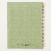 Personalisiert Sage Green Linde Planer (Rückseite)