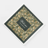 Personalisiert Sage Green Napkins Shabby Chic Styl Serviette (Ecke)