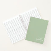 Personalisiert Sage Green Spirale Notebook Notizblock (Innenseite)