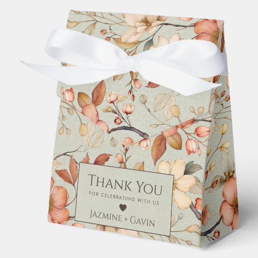 Personalisiert Sage Green Wildblume Babydusche Geschenkschachtel (Vorderseite)