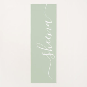 Personalisiert Sage Green Yoga Mat Yogamatte