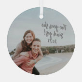 Personalisiert sagte sie ja Verlobt Foto Weihnacht Ornament Aus Glas (Rückseite)