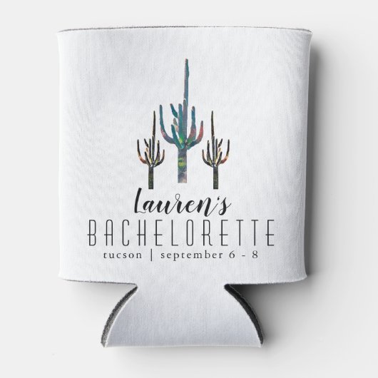 Personalisiert Saguaro Cactus Bachelorette Dosenkühler (Vorderseite)