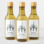 Personalisiert Saguaro Cactus Bachelorette Weinetikett (Flaschen)