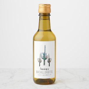 Personalisiert Saguaro Cactus Bachelorette Weinetikett