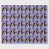 Personalisiert Saint Bernard Geburtstag  Geschenkpapier (Flach)