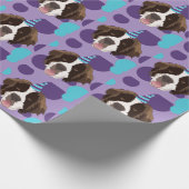 Personalisiert Saint Bernard Geburtstag Geschenkpapier (Ecke)