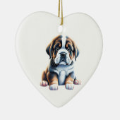 Personalisiert Saint Bernard Puppy Keramik Ornament (Rechts)