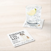 Personalisiert Saint Bernard Wedding Rechteckiger Pappuntersetzer (Vor Ort)