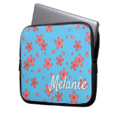 Personalisiert Sakura Cherry Blossom Blizzard Laptopschutzhülle (Vorderseite Links)