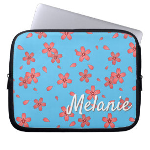 Personalisiert Sakura Cherry Blossom Blizzard Laptopschutzhülle