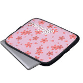 Personalisiert Sakura Cherry Blossom Blizzard Laptopschutzhülle (Vorne Knopf)