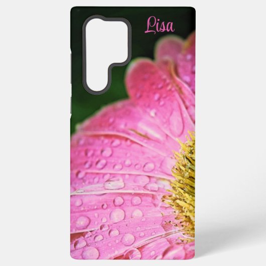 Personalisiert Samsung Case - Pink Gerbera Daisy Galaxy Hülle (Rückseite)
