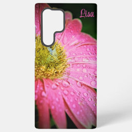 Personalisiert Samsung Case - Pink Gerbera Daisy Galaxy Hülle