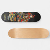 Personalisiert Samurai Black Skateboard (Horizontal)