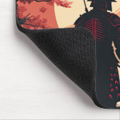 Personalisiert Samurai und Fuji mit Vollmond Mousepad (Ecke)