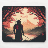 Personalisiert Samurai und Fuji mit Vollmond Mousepad (Vorne)