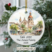 Personalisiert San José Ornament, Kalifornien Keramik Ornament