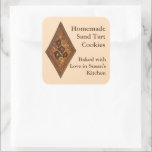Personalisiert Sand Tart Christmas Cookie PA Niede Quadratischer Aufkleber<br><div class="desc">Eine originelle Illustration eines Weihnachtskekses in Form eines Zimtzuckersandes. Einfach mit Ihrem Namen personalisieren für ein lustiges, hausgemachtes Geschenk! Dieses Design ist auch auf anderen Produkten erhältlich. In diesem Shop sind auch viele weitere Zuhause-, Koch-, Konserven- und Konservierungsetiketten und Verpackungsprodukte erhältlich. Sehen Sie nicht, wonach Sie suchen? Brauchen Sie Hilfe...</div>