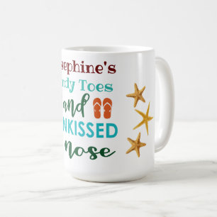 Personalisiert Sandy Toes & Sun Kissed Nose Kaffeetasse