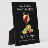 Personalisiert Sangria Cocktail Bar Drink Zeichen Fotoplatte (Seite)