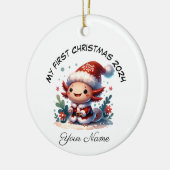 Personalisiert Santa Axolotl Keramik Ornament (Links)
