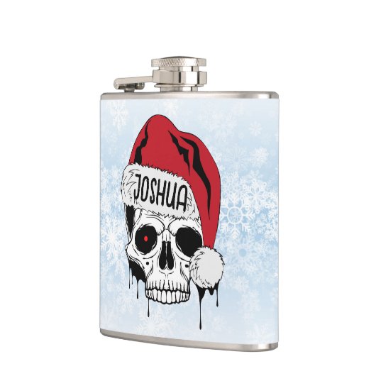 Personalisiert Santa Skull Flachmann (Links)