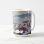 Personalisiert Santorini Griechenland Tasse (VorderseiteRechts)
