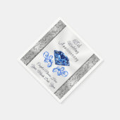 Personalisiert Saphire Wedding Neapel Serviette (Ecke)