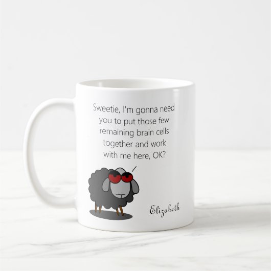 Personalisiert Sarcasm Funny Brain Cells Spaß Witt Kaffeetasse (Links)