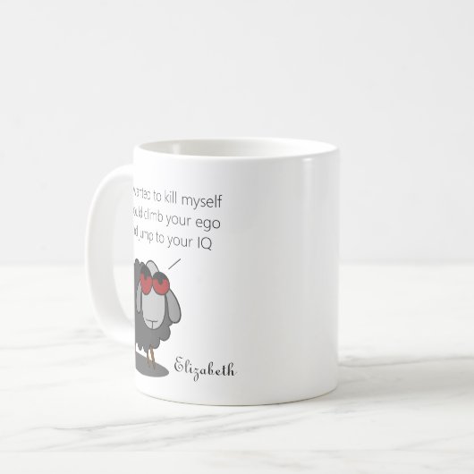 Personalisiert Sarcasm Funny IQ Spaß Witty Joke Kaffeetasse (Vorderseite Links)