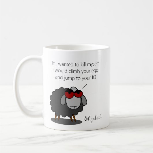 Personalisiert Sarcasm Funny IQ Spaß Witty Joke Kaffeetasse (Links)