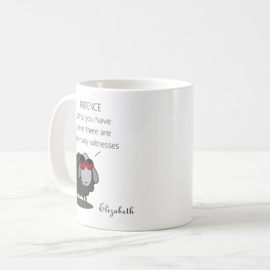 Personalisiert Sarcasm Funny Patience Spaß Witty Kaffeetasse (Vorderseite Links)