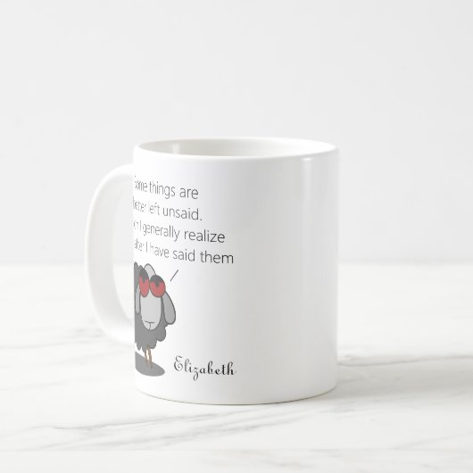 Personalisiert Sarcasm Funny Unsagter Spaß Witty J Kaffeetasse (Vorderseite Links)