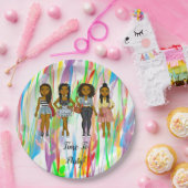 Personalisiert Sassy Diva Frauen Mehrfarbig Pappteller (Party)