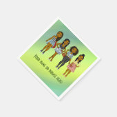 Personalisiert Sassy Diva Women Green Ombré Serviette (Ecke)