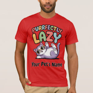 Personalisiert, sauber und leicht Katzenbezeichnun T-Shirt