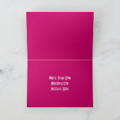 personalisiert, sauber und schlicht rosa karte (Innenseite)