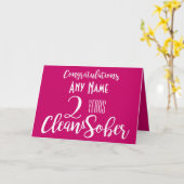 personalisiert, sauber und schlicht rosa karte (Gelbe Blume)