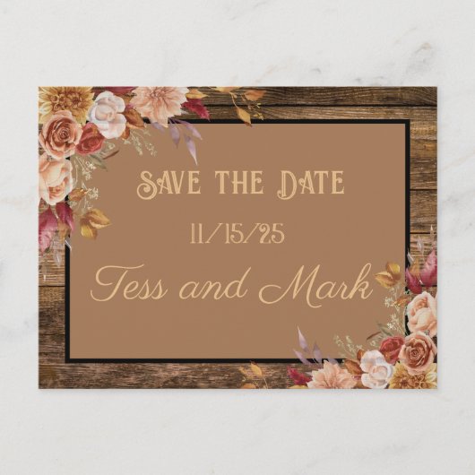 Personalisiert Save the Date Einladungspostkarte (Vorderseite)