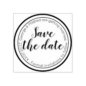 Personalisiert Save the Date Gummistempel (Prägung)