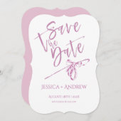 Personalisiert Save the Date Minimalistische Vorla Einladung (Vorne/Hinten)