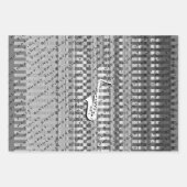 Personalisiert Saxophon Moderne Sax Name Geburtsta Geschenkpapier Set (Vorderseite 2)