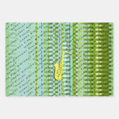 Personalisiert Saxophon Moderne Sax Name Geburtsta Geschenkpapier Set (Vorderseite)