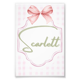 Personalisiert Scarlett Baby Girl Kinderzimmer Gin Fotodruck