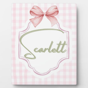 Personalisiert Scarlett Baby Girl Kinderzimmer Gin Fotoplatte