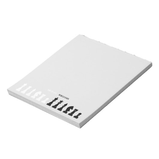 Personalisiert Schach Piece Gray Notizblock (Rotiert)