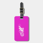 Personalisiert Schlichtes Rosa Gepäckanhänger (Vorderseite vertikal)