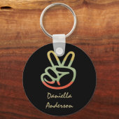 Personalisiert: Schlüsselanhänger für Friedenszeic (Vorderseite)