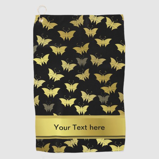 personalisiert, Schmetterling, Schmetterlinge, Sch Golfhandtuch (Vorderseite)